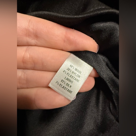 Cushnie Et Ochs V Neck Pleated Silk Wool Black Sleeveless High Low Peplum Top - Picture 11 of 12